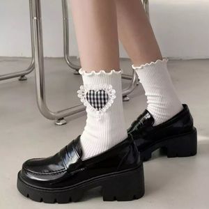 Black Faux Leather Platform Loafers